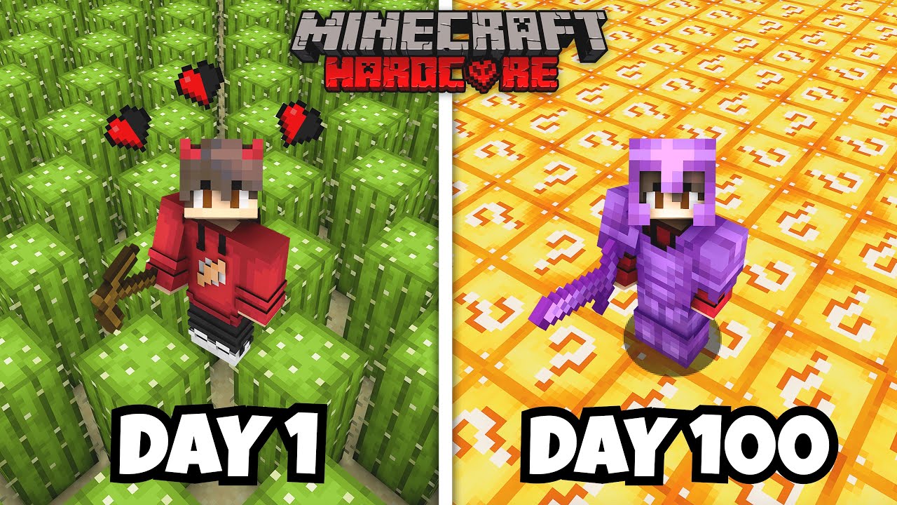 100 Days, But the FLOOR CHANGES EVERY DAY in Minecraft Hardcore