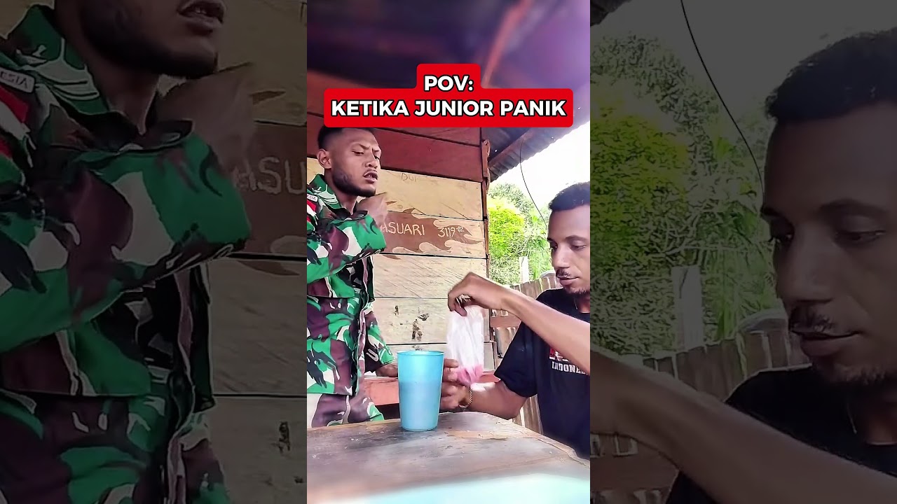 ​Kena Mental! Niat Sindir Senior Buka Puasa, Junior Kena Ulti #fyp #papua #tni #puasa #shortvideo