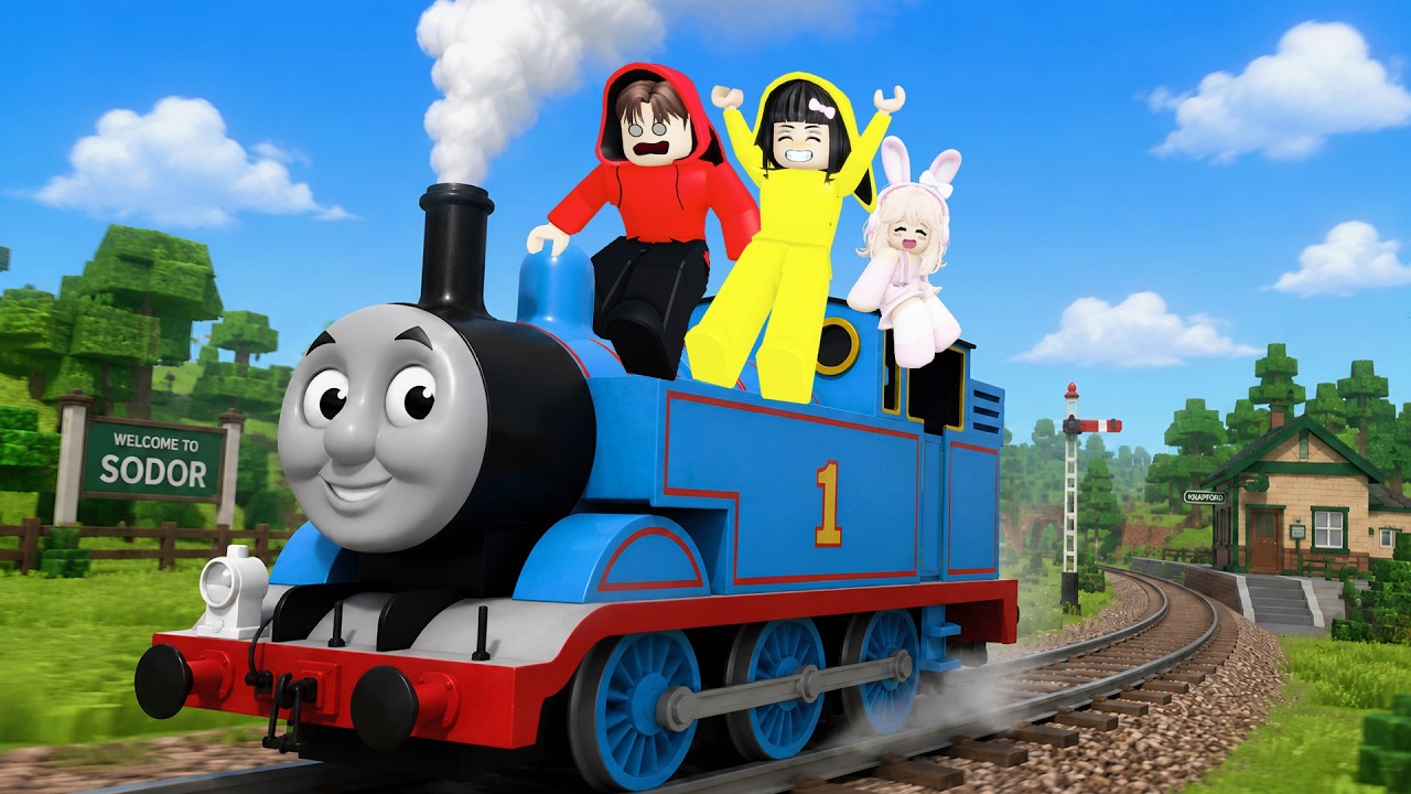 Yuta, Mio Dan Baby Celine Kerja Di Tempat Kereta Thomas And Friends || ROBLOX
