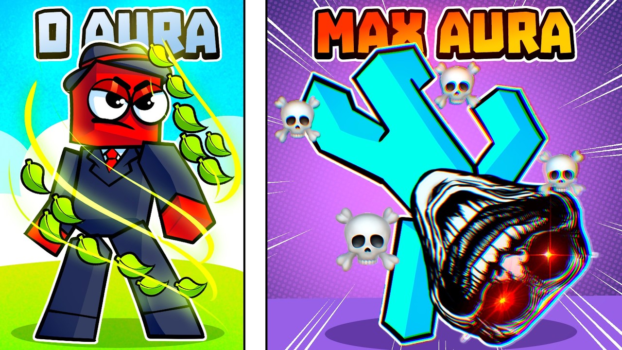 Preciso de Mais SORTE na ROLETA de AURAS no Minecraft! 👾