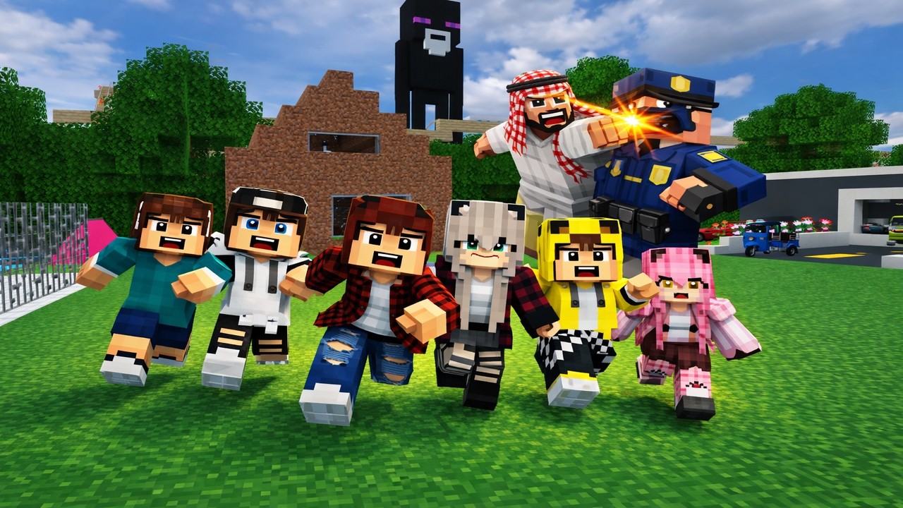 ماين كرافت لكن ساعدت كعبول وعبوسي وجيجي وهربنه من السجن 😱😨 #فلم_ماين_كرافت