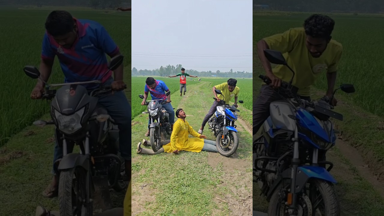 The boys fled on their motorcycles.800 #funny