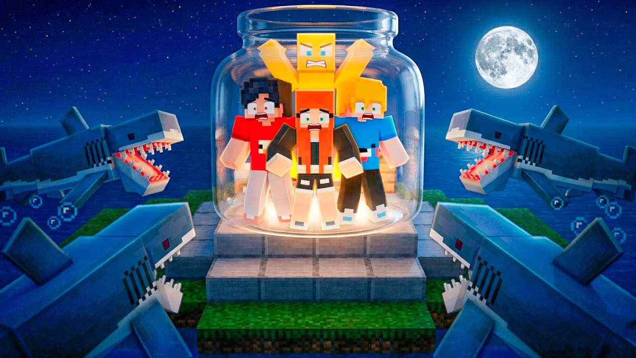 Sobrevivi 24 Horas em uma CASA de VIDRO REALISTA contra Monstros