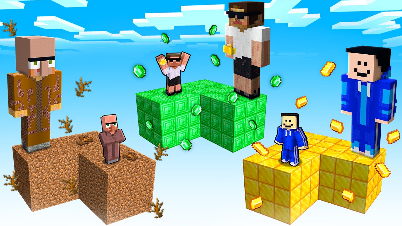 Carry vs FRIENDS STATUE Chunk Battle In Minecraft!