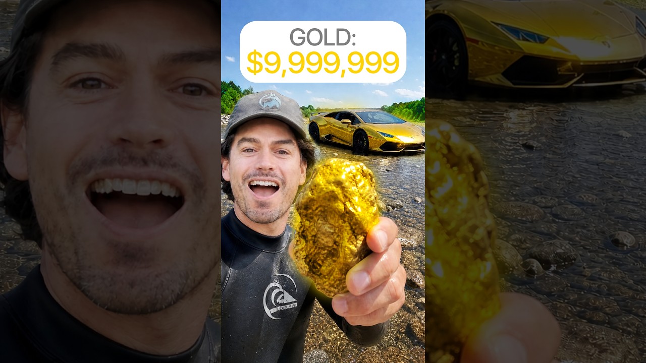 He's Digging For Gold To Build A Golden Car 😱
