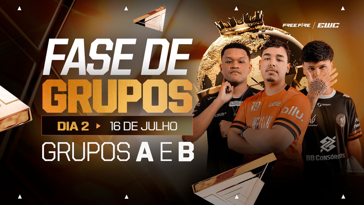 COMPLETO: FREE FIRE NA COPA DO MUNDO DE ESPORTS - EWC 🏆 FASE DE GRUPOS - DIA 2