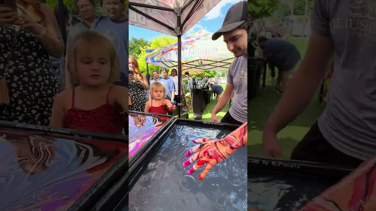 Body Marbling Paint Dip by BLVisuals at Return to the River Festival 202