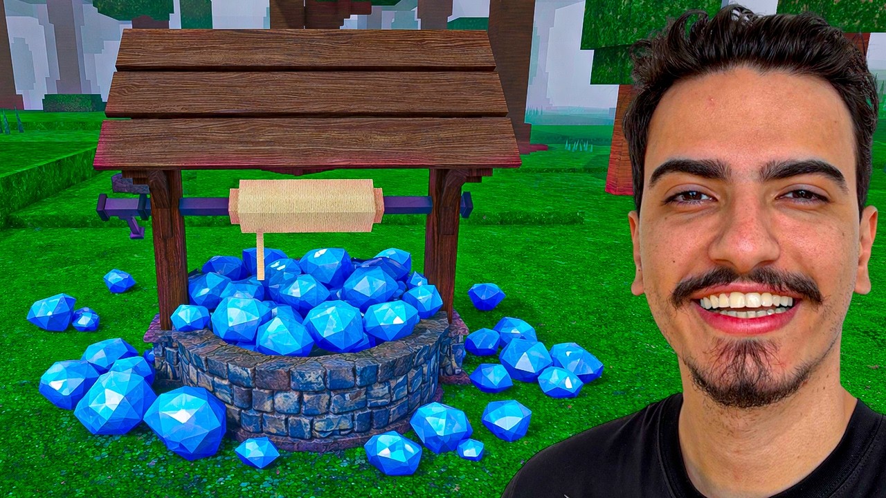 ENCONTREI a FONTE DE DIAMANTES SECRETA do 99 NOITES NA FLORESTA 💎♾️