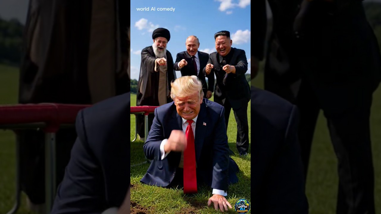 Donald Trump fell face down on the ground 🤣🤣 #short #shorts #trump #putin #khamenei #comedy #funny