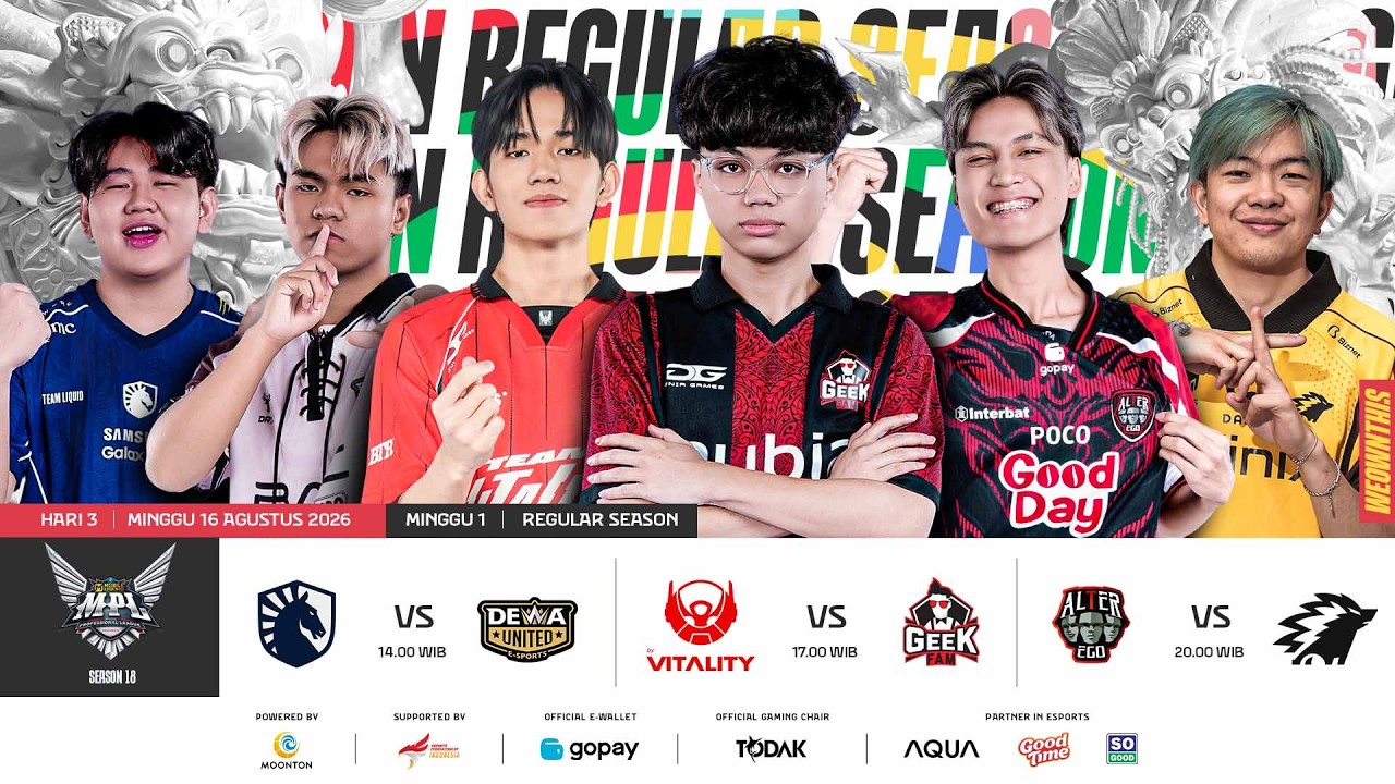 🔴 LIVE | MPL ID S18 | Minggu 1 Hari 3 | Bahasa Indonesia