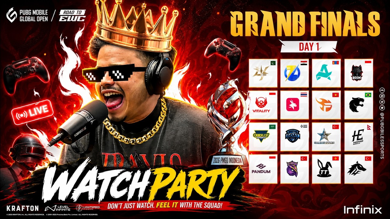 watchparty 2026 PMGO S1 Main Event | Grand Finals | Din 1 | PUBG MOBILE Global Open Season 1