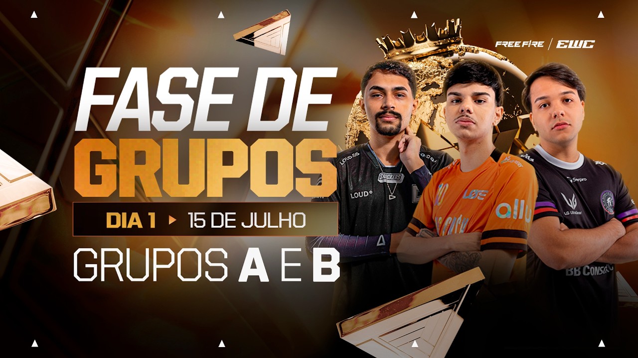 COMPLETO: FREE FIRE NA COPA DO MUNDO DE ESPORTS - EWC 🏆 FASE DE GRUPOS - DIA 1