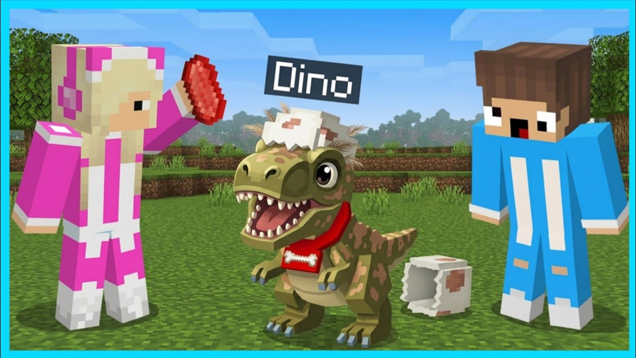 MIPAN & ZUZUZU ADOPSI HEWAN DINOSAURUS DI MINECRAFT! LUCU BANGET