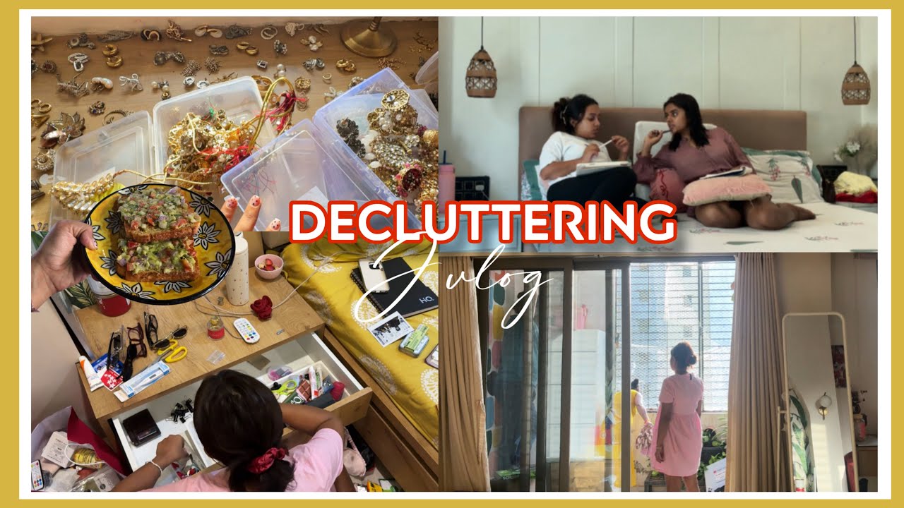 Decluttering my whole Room 😱 🧼| J Vlog | thebrowndaughter