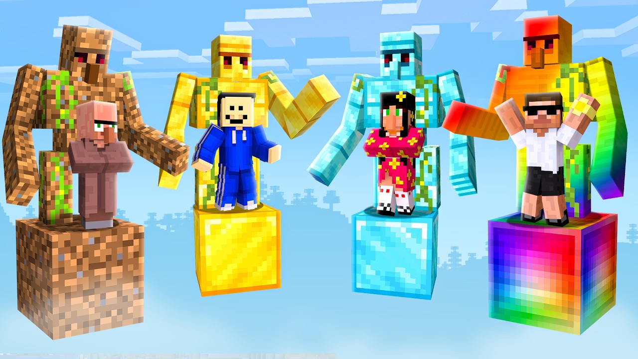One Block Golem Battle in Minecraft..