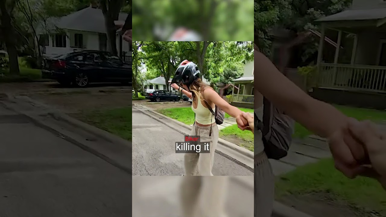 Dirt bike girl flexes her skills before the plot twist 😮