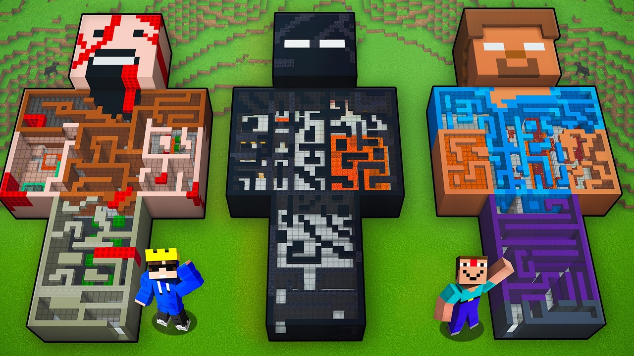 Alpha vs Tikawar: Scary Entity's Maze Statue Battle In Minecraft...