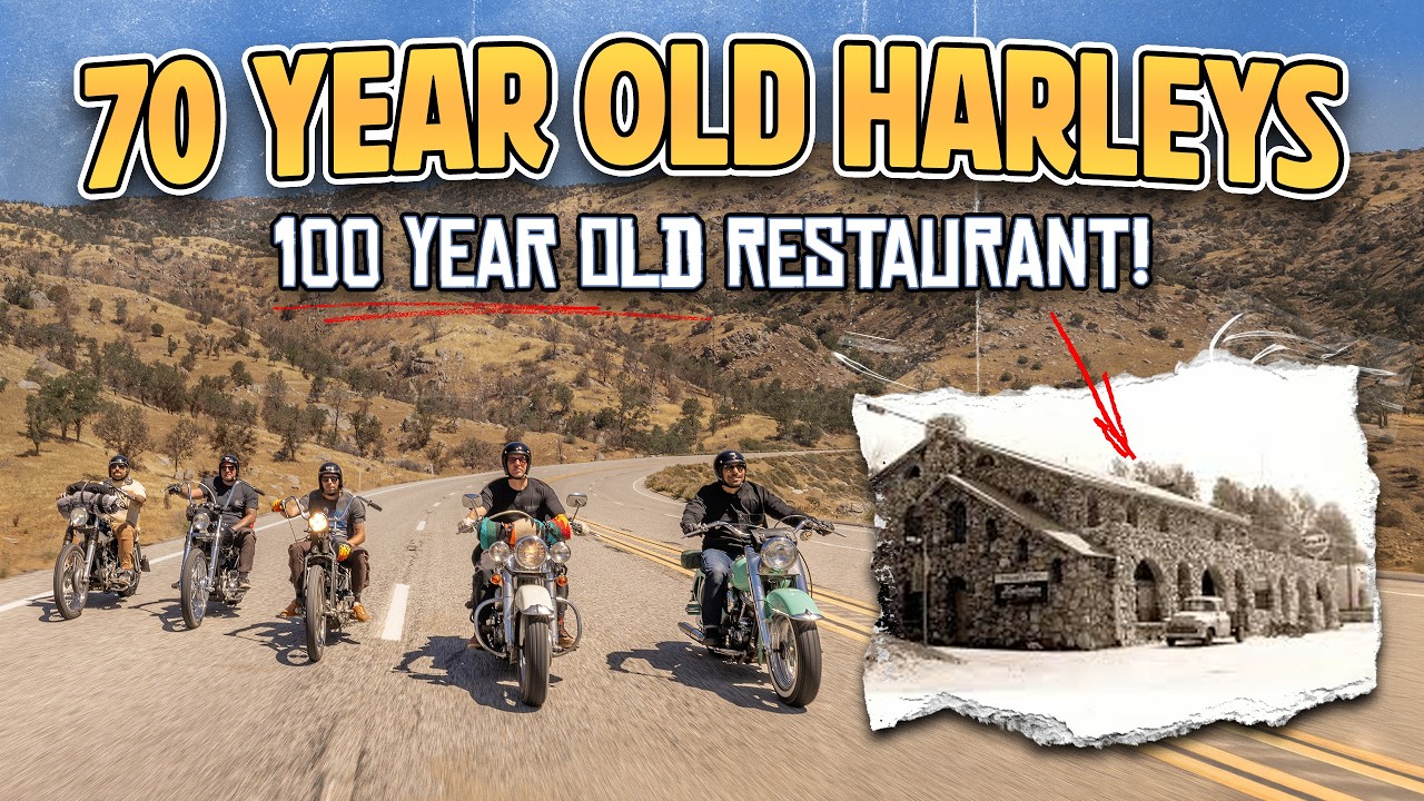Riding To a 100 Year Old Restaurant On Our 70 Year Old Harleys! - Vlog 253