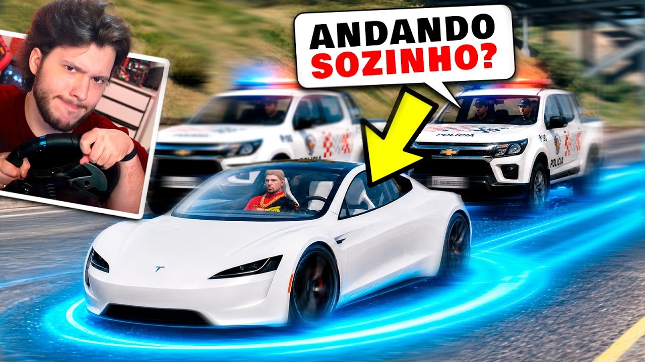 Dando FUGA com PILOTO AUTOMATICO no GTA 5 RP!