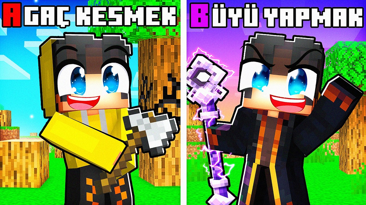 ALFABEYE GÖRE 1 GÜN GEÇİRMEK! 😂 | Minecraft Büyücü Adası #55