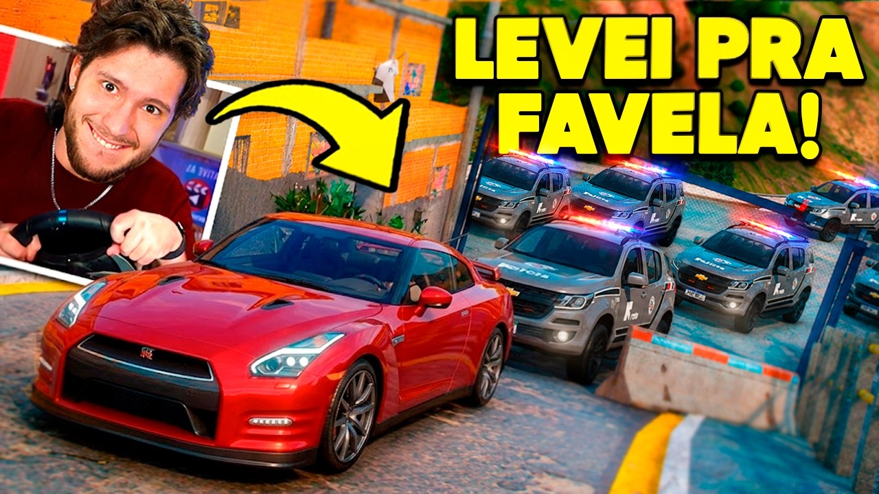 Dei FUGA DA POLICIA levando eles pra FAVELA!! (GTA 5 RP)