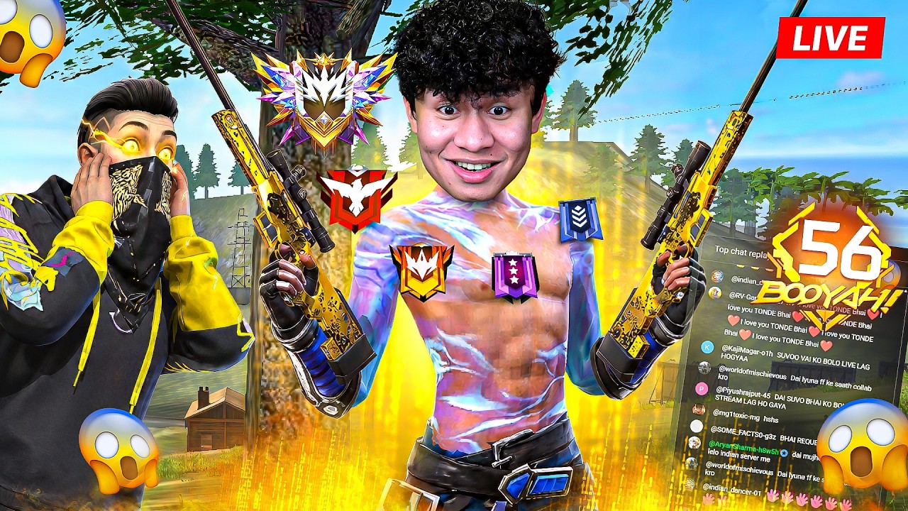 Live Rank Push Against Youtubers & Match Makers  #freefire #shortsfeed  #tondegamer