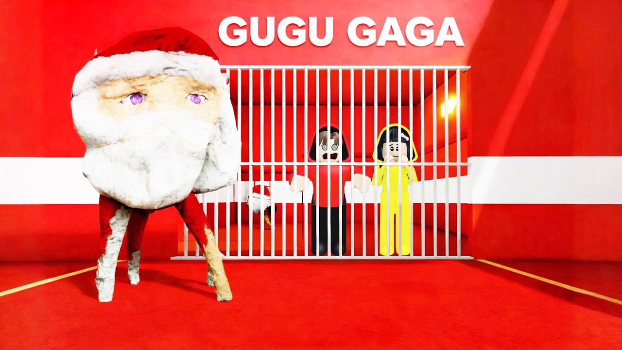 Yuta, Mio Dan Baby Celine Dikejar Santa Gugu Gaga Dipenjara Barry || ROBLOX