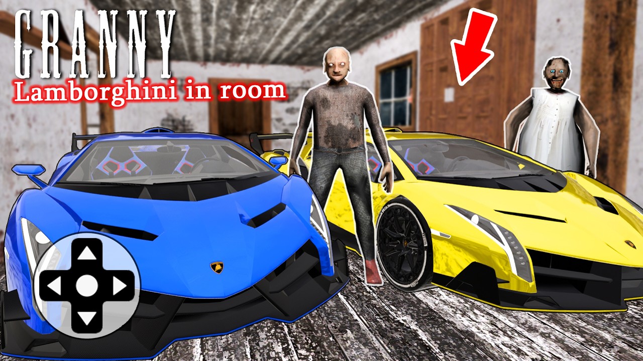 Playing as Granny, Grandpa vs 2 Lamborghini in Room 😱 ! New Mod - Gameplay Animation (p.14)