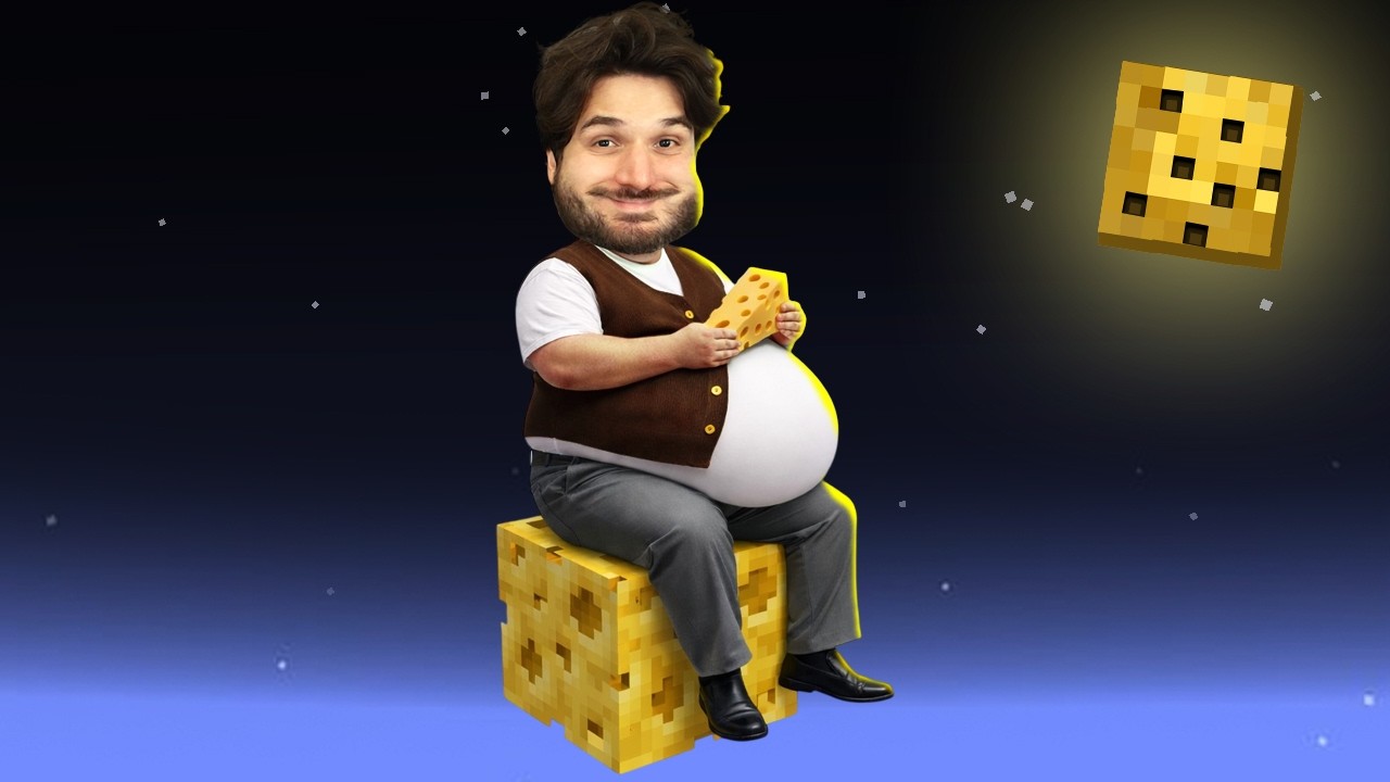 SOBREVIVENDO NO MINECRAFT COM APENAS UM BLOCO DE... QUEIJO???