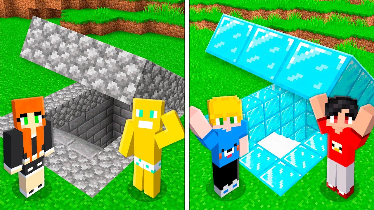 Fiz 7 BUNKERS SECRETOS para se Proteger no Minecraft!