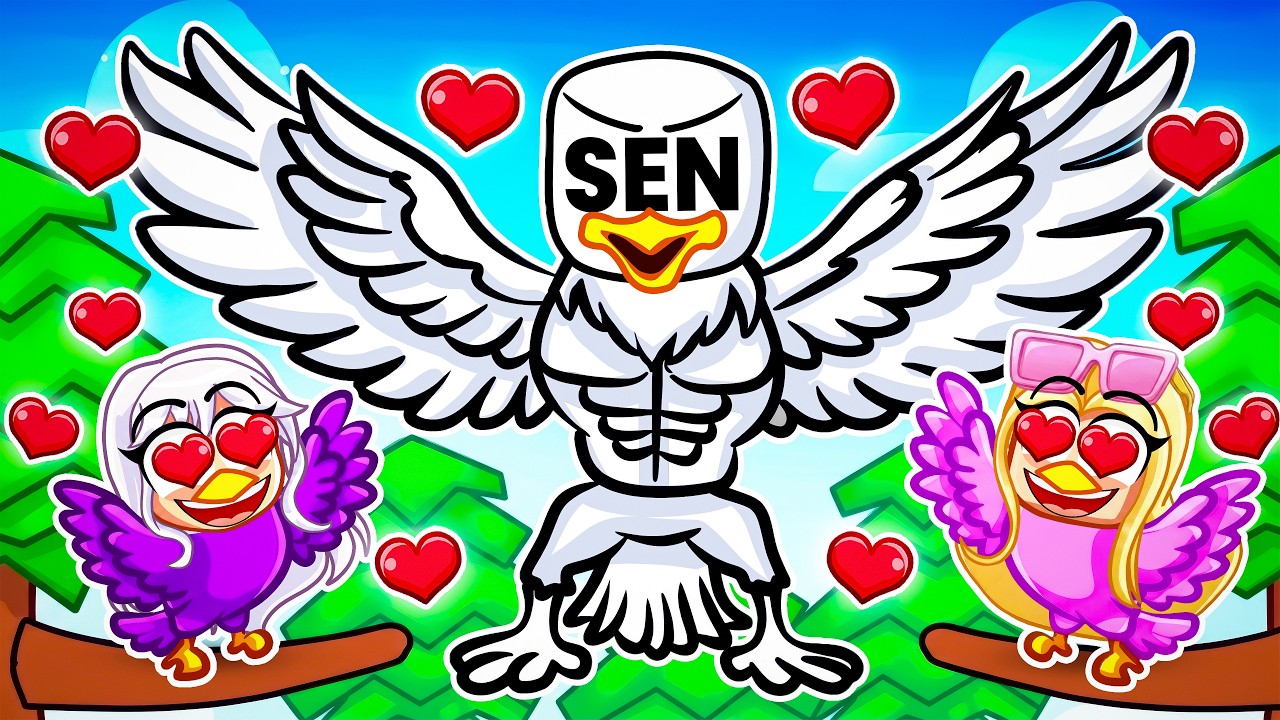 SEN OP GÜÇLÜ KUŞ OLDUN ve KIZLARI ETKİLEDİN - Roblox Feather Family