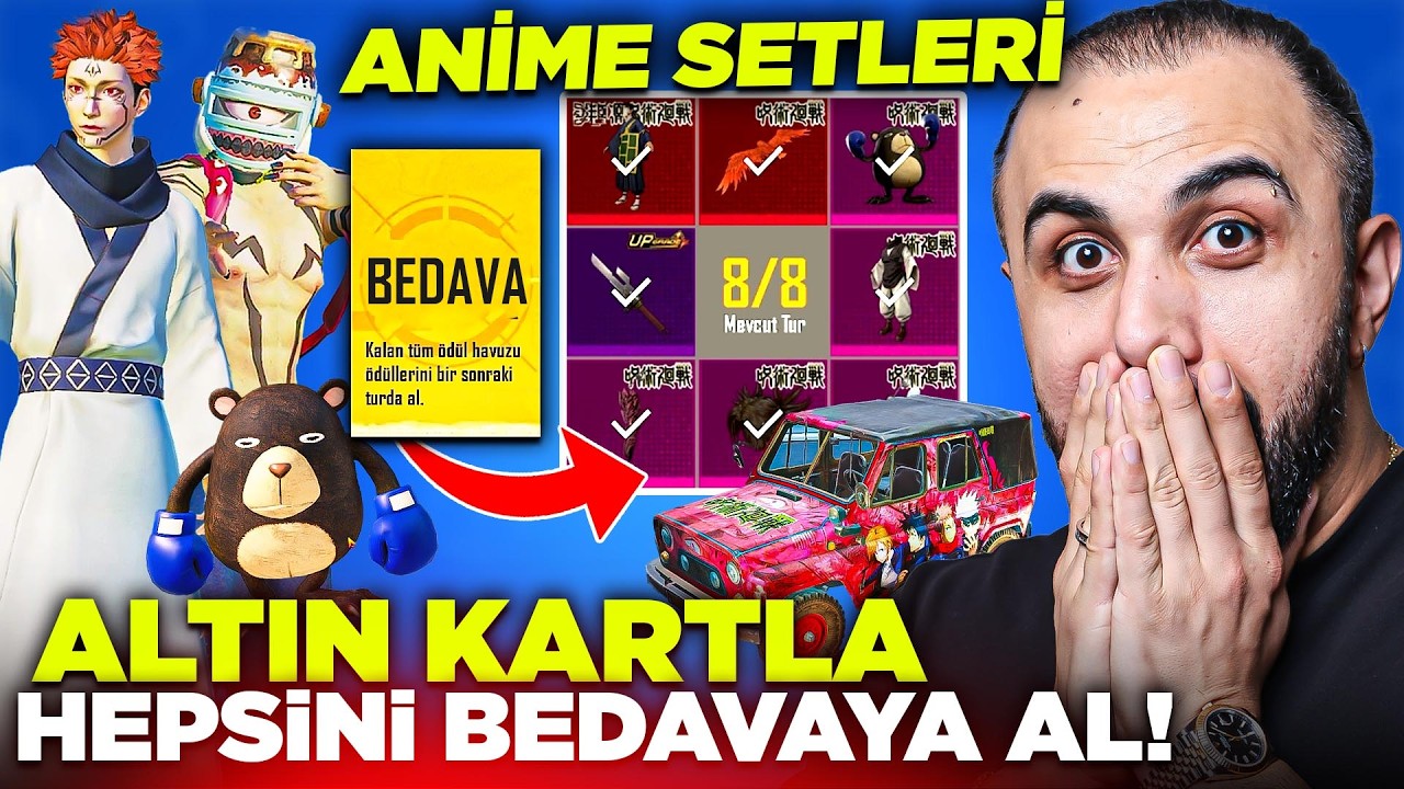 ALTIN KART İLE HER ŞEYİ BEDAVAYA ALABİLME 😱 YENİ ANİME SETLERİ VE BOKSÖR PETİ GELDİ! PUBG Mobile