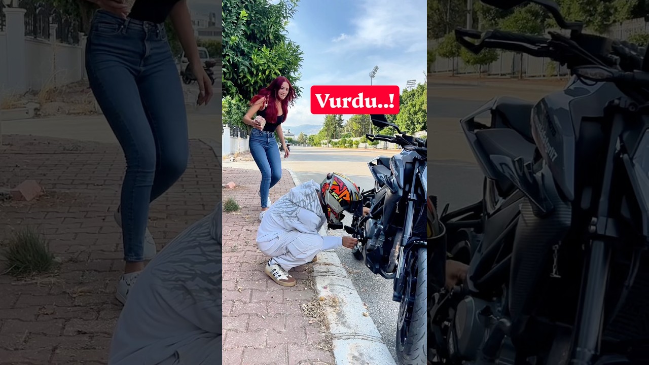 Kadın kafama vurdu😬 #shorst #motorcu #vlog #motovlog