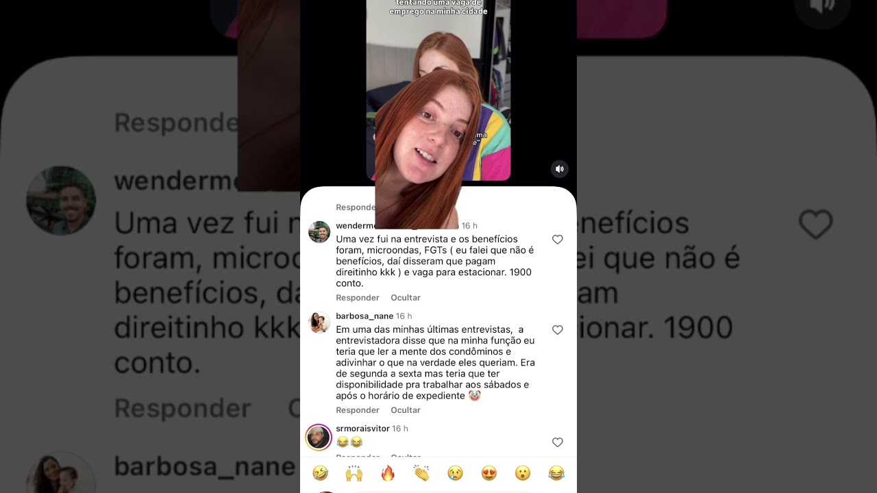 Lendo os comentários de “tentando uma vaga de emprego na minha cidade” #maipurper