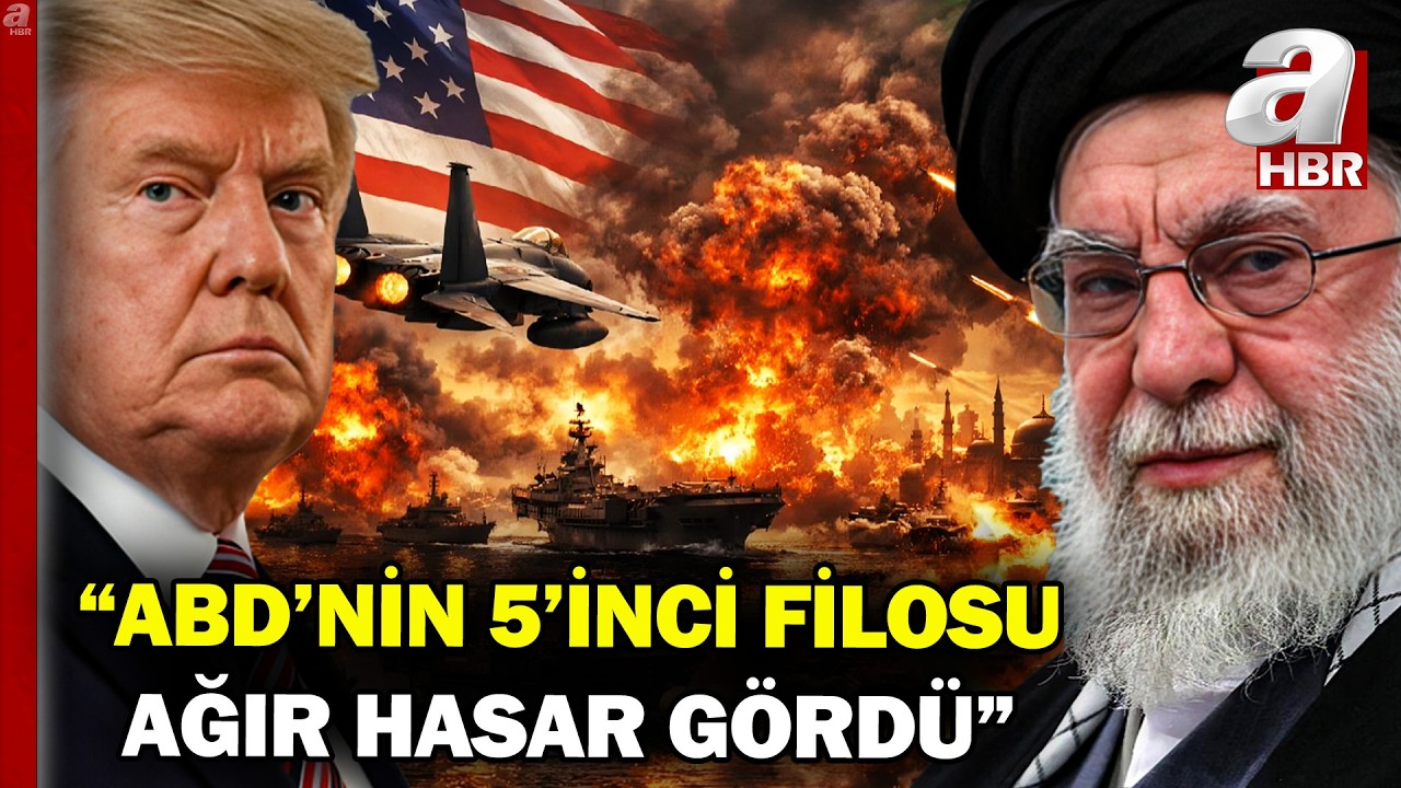 İran, ABD'nin Bahreyn'deki Üssünü Vurdu! ABD Basını Duyurdu: 5. Filo Ağır Hasar Aldı! | A Haber