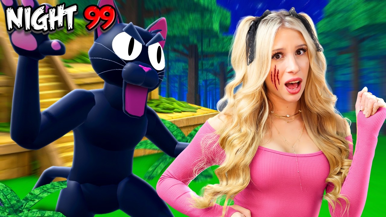 Surviving The NEW CAT MONSTER in 99 NIGHTS IN THE FOREST... - Published by Lana's Life