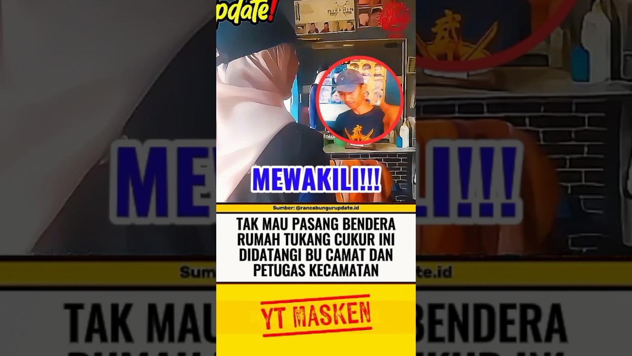 TAK MAU PASANG BENDERA RUMAH DIDATANGI BU CAMAT⁉️ #beritaterkini #trending #fyp #shortsvideo