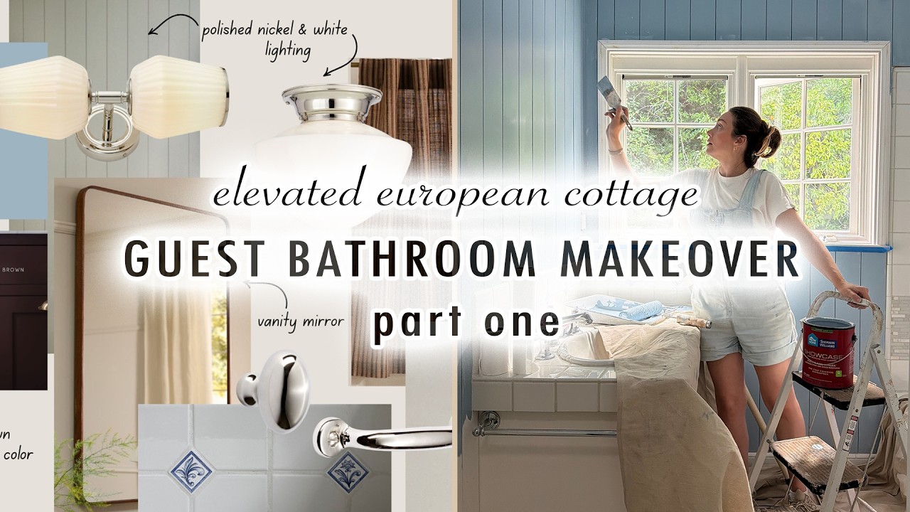 EXTREME BATHROOM MAKEOVER *Elevated European Cottage* PART ONE | XO MaCenna
