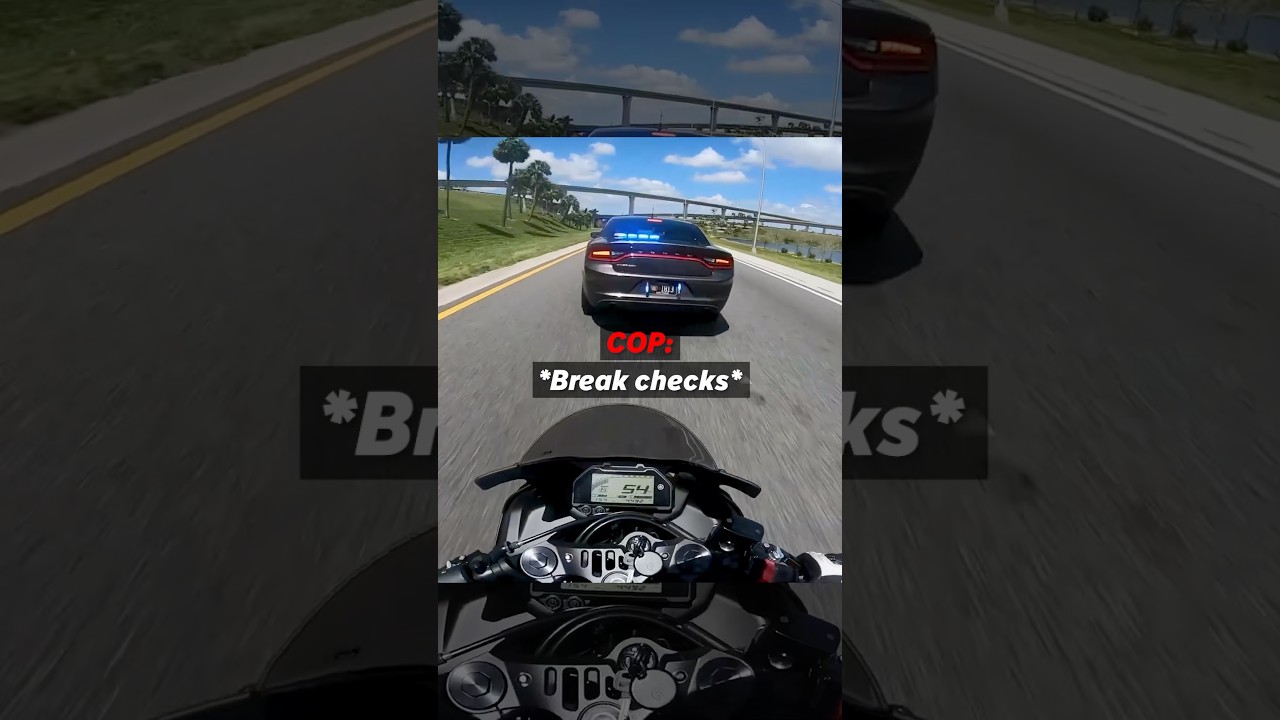 Biker Slams Into Undercover Cop After Sudden Brake Check!