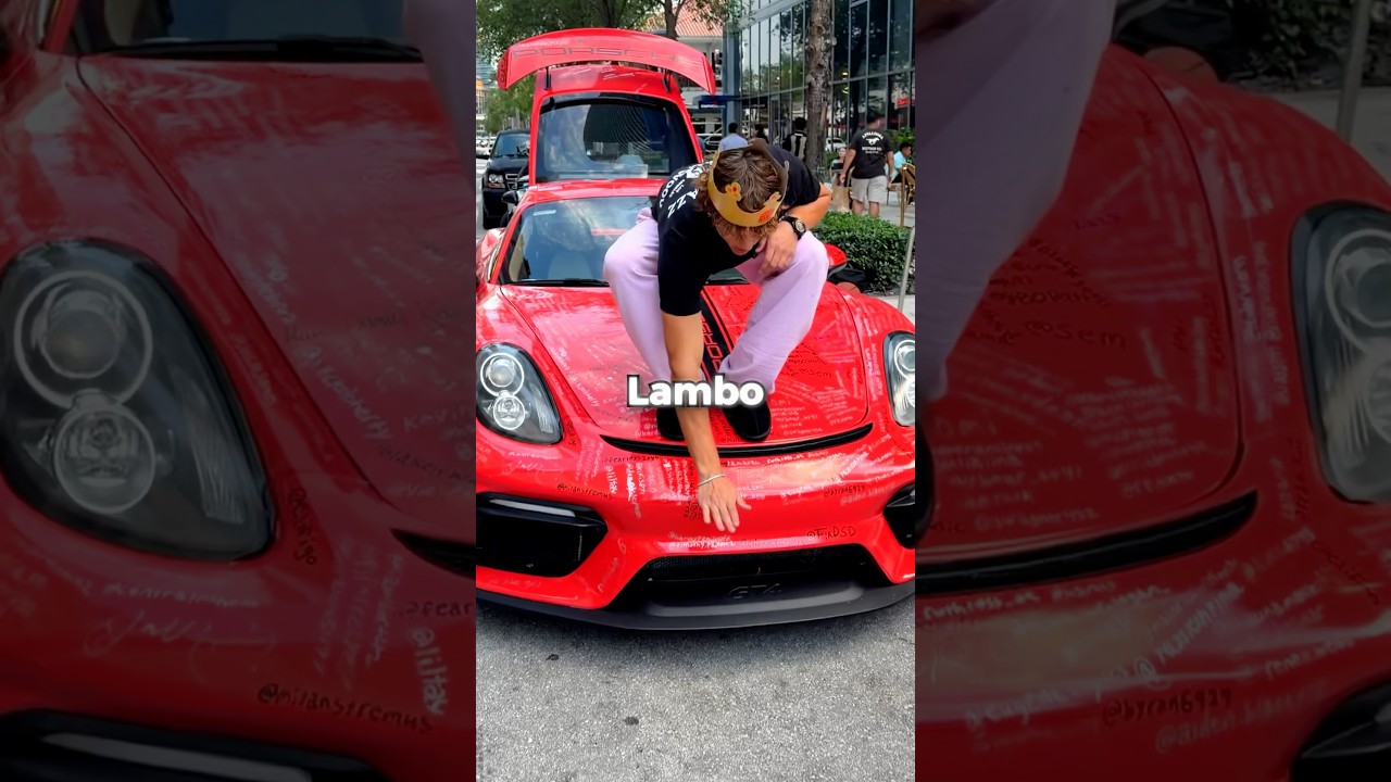 Writing my Subscribers on my Porsche!