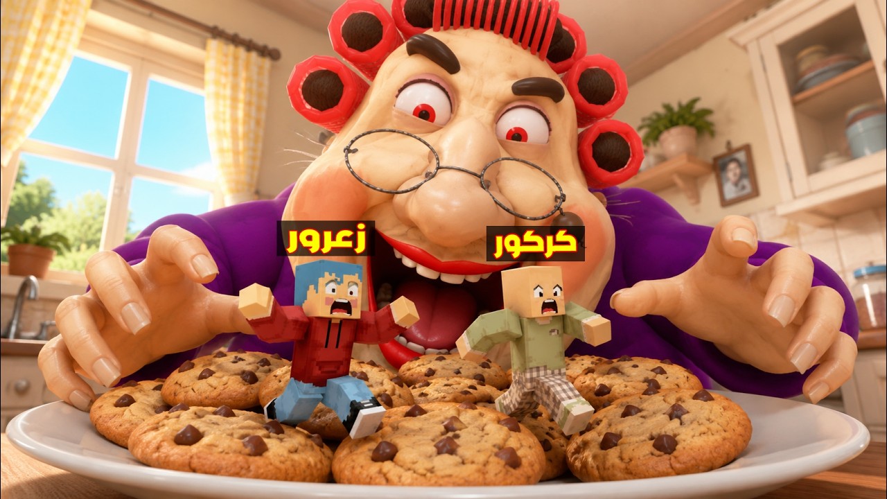 فلم ماين كرافت : الجدة العملاقة سوف تاكل زعرور الصغير مع الكوكيز ( كركور خائف ) 🔥😂