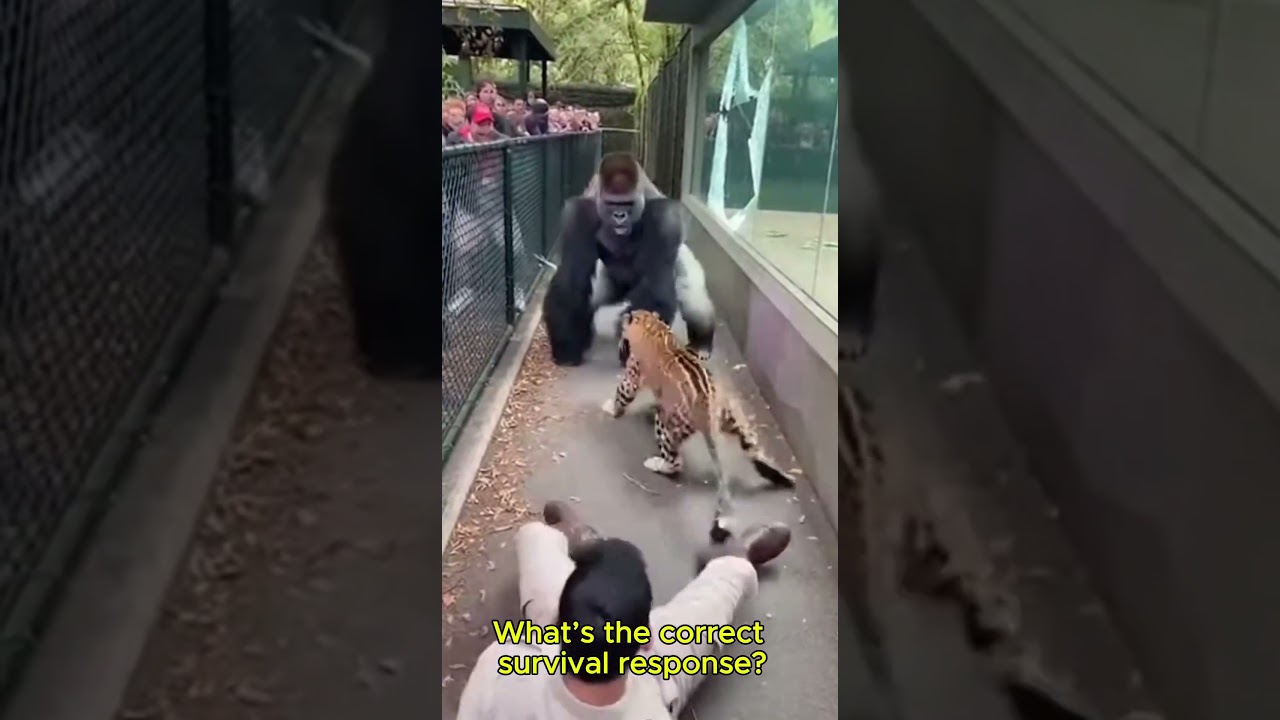 Leopard Charges—Gorilla Breaks Free!