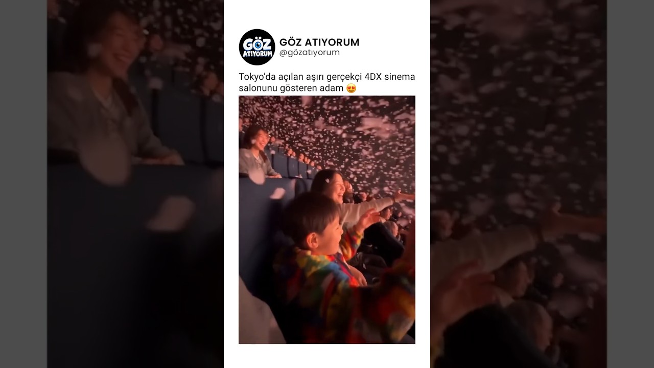 Tokyo'da açılan aşırı gerçekçi 4DX sinema salonunu gösteren adam 😍