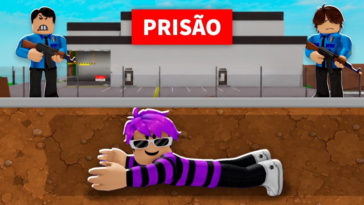 EU CONSTRUÍ UM TÚNEL pra ESCAPAR DA PRISÃO! (Brookhaven)