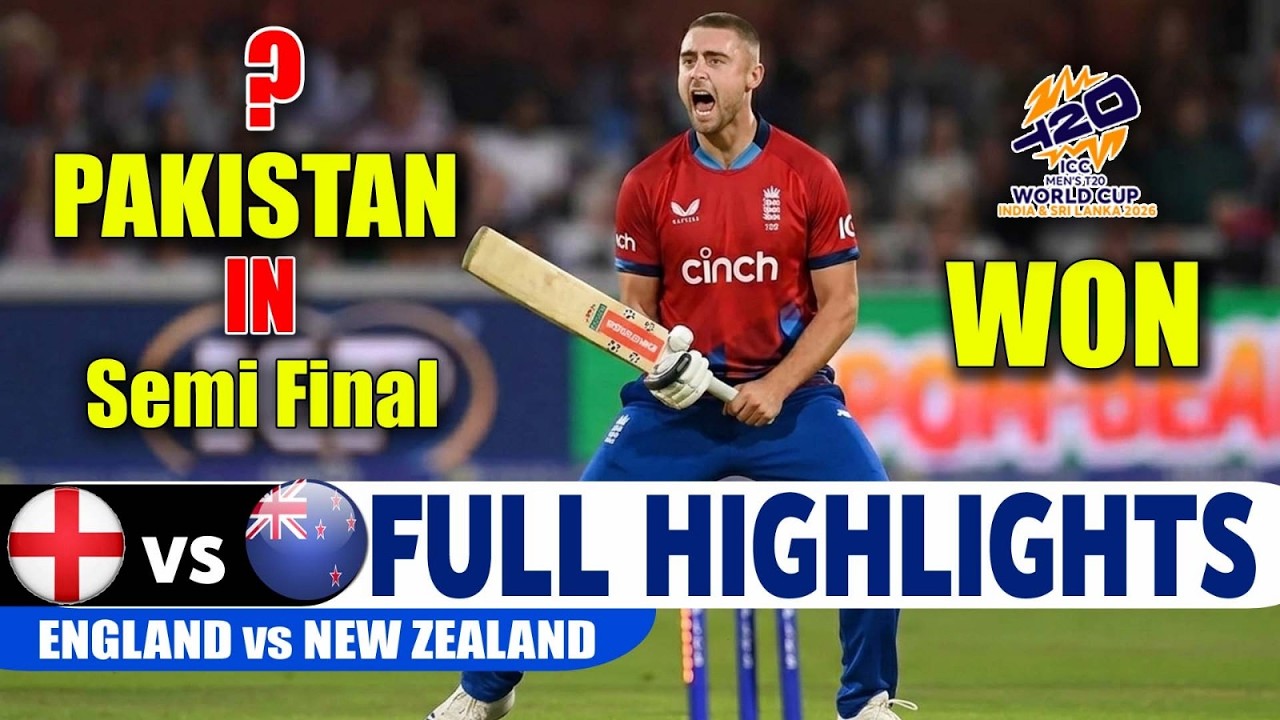 England Vs New Zealand Full Highlights Icc T20 world Cup Match 2026 | Eng Vs Nz Highlights