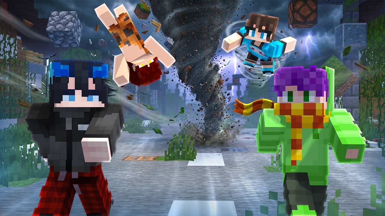 Gua ADAIN BUILD BATTLE EKSTREM, TAPI ADA TORNADO SUPER BESAR!! (AWAL SAMPE AKHIR NGAKAK!)