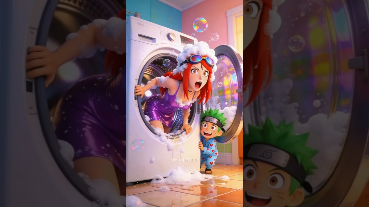 😱 Naruto entrou na máquina de lavar e foi para na praia!