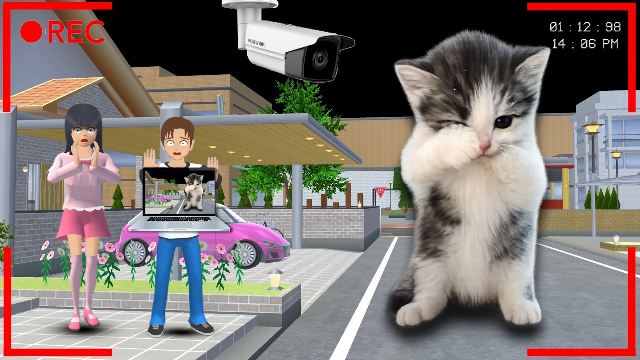 Yuta Mio Panik CCTV Merekam KUCING KICAU MANIA Di Depan Rumah 😱| Sakura School Simulator