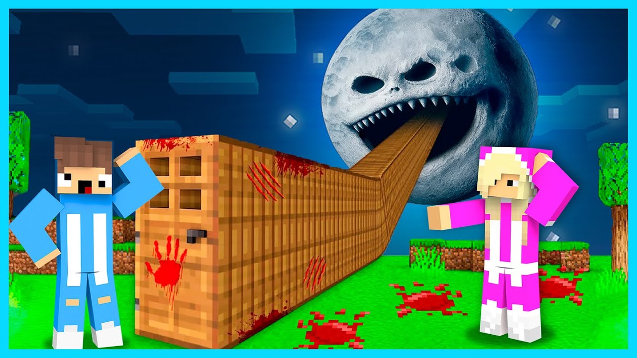 MIPAN & ZUZUZU MENEMUKAN PINTU ANOMALI YANG SANGAT PANJANG BULAN HIDUP DI MINECRAFT!