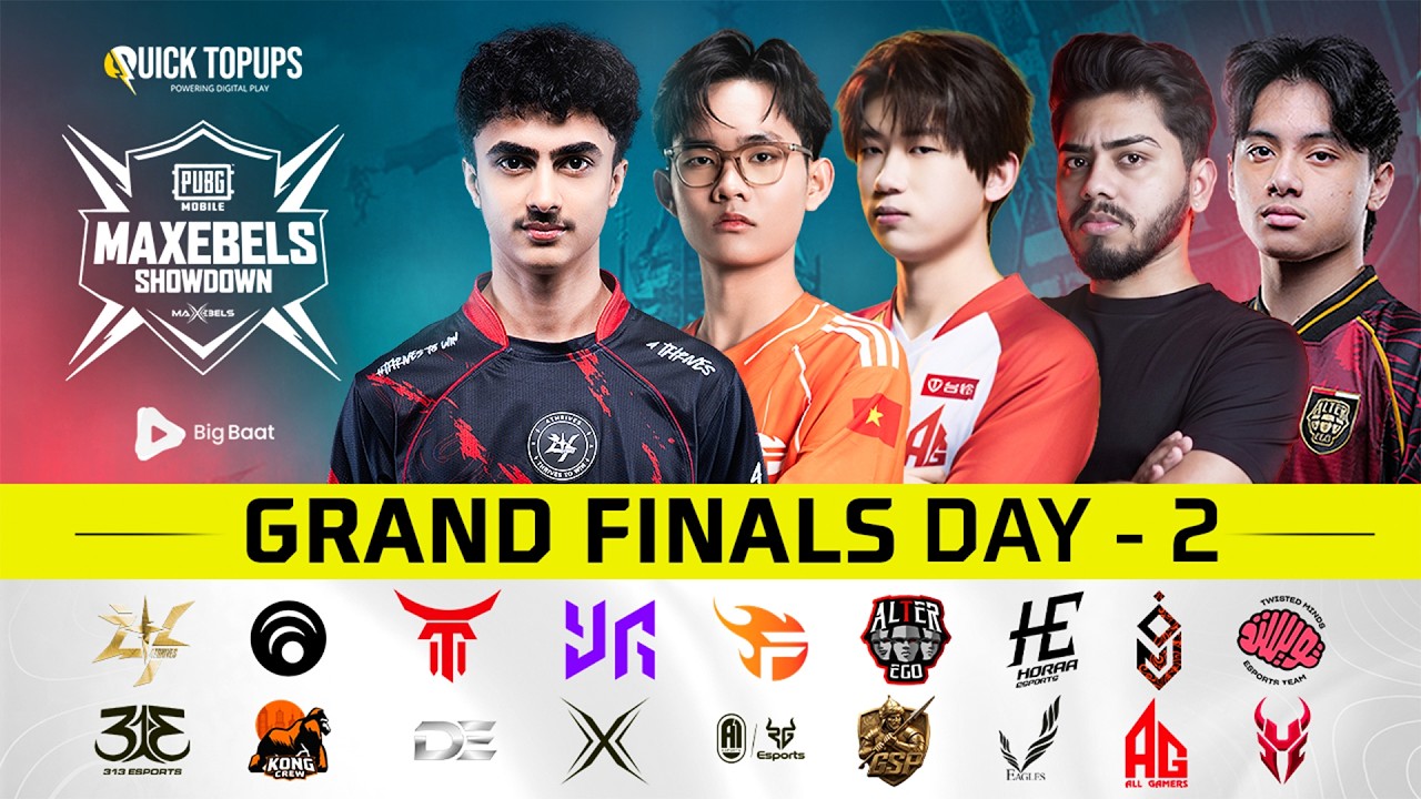 PUBG MOBILE MAXEBELS SHOWDOWN GRAND FINALS | DAY 2 | Ft. #4T #AE #KONG #YG #HORAA #FL #AG #VOIN #A1